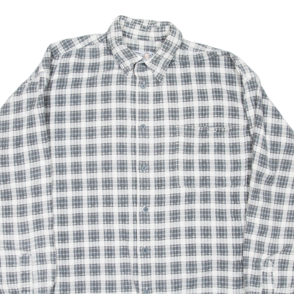 WORLD OF BASIC Mens Shirt Grey Check Long Sleeve M Hot on Sale