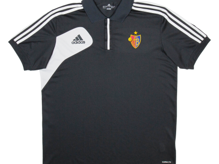 ADIDAS FC Basel Mens Polo Shirt Black L For Sale