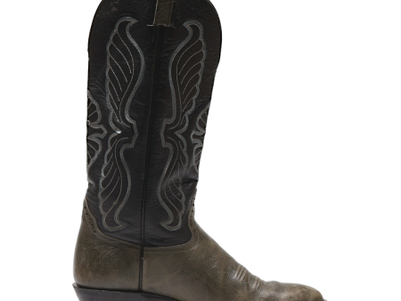 HONDO BOOTS Cowboy Boots Black Leather Mens UK 8.5 Online Sale