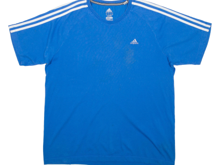 ADIDAS CLIMA 365 Mens T-Shirt Blue L For Cheap