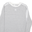 ADIDAS Womens T-Shirt Grey Long Sleeve UK 8 on Sale