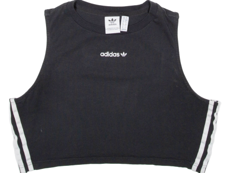 ADIDAS Cropped Womens Vest Black Sleeveless UK 20 Discount