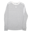 ADIDAS Womens T-Shirt Grey Long Sleeve UK 8 on Sale