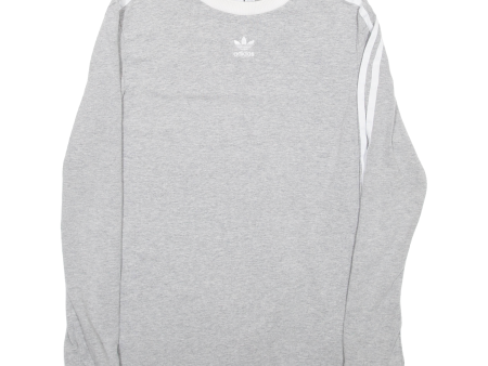 ADIDAS Womens T-Shirt Grey Long Sleeve UK 8 on Sale