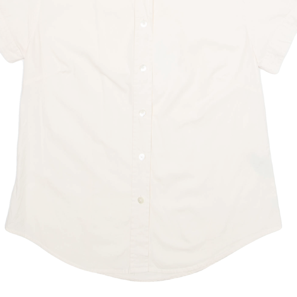 BURBERRY Womens Plain Shirt Cream S For Discount