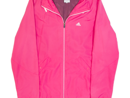 ADIDAS Mesh Lined Womens Track Jacket Pink UK 10 Online Hot Sale